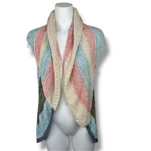 CAbi Open Front Circle Vest Cardigan Shrug Wrap Sweater XS